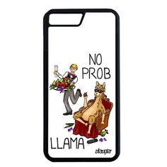 Чехол на смартфон Айфон 7 Plus уникальный дизайн No prob lama Шутка Super lama Utaupia