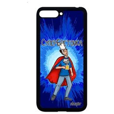 Чехол на смартфон Хуавей Y6 2018 оригинальный дизайн Супербретонка Франция Юмор Utaupia