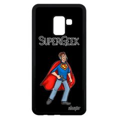 Чехол на смартфон Самсунг Галакси A8 2018 уникальный дизайн Супергик Технарь Юмор Utaupia