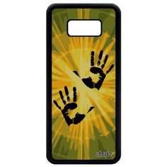 Чехол на смартфон Samsung Galaxy S8 Plus французский дизайн Отпечаток ладони Радуга Rasta Utaupia