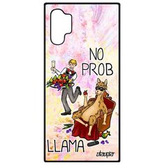 Чехол на смартфон Самсунг Галакси Нот 10 Плюс французский дизайн No prob lama Llama Шутка Utaupia