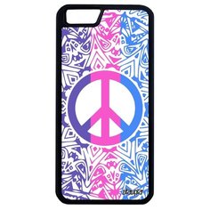 Чехол на смартфон iPhone 6 6S Плюс оригинальный дизайн Peace and Love Рисунок Пацифизм Utaupia