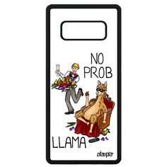 Чехол на смартфон Самсунг Галакси Нот 8 оригинальный дизайн No prob lama Лама без напрягов Utaupia