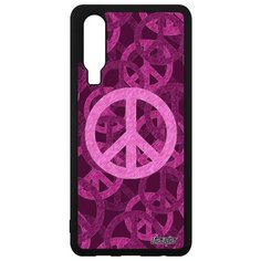 Чехол на смартфон Huawei P30 французский дизайн Peace and Love Мир и Любовь Стрит-арт Utaupia