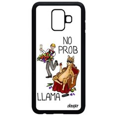 Чехол на смартфон Samsung Galaxy A6 2018 французский дизайн No prob lama Комичный Юмор Utaupia