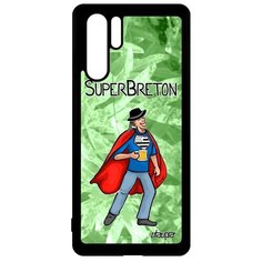 Чехол на смартфон Huawei P30 Pro французский дизайн Супербретонец Герой Комичный Utaupia