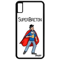 Чехол на смартфон iPhone XS Макс французский дизайн Супербретонец Бретань Комикс Utaupia