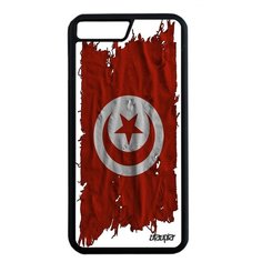 Чехол на смартфон Apple iPhone 7 Plus, "Флаг Туниса на ткани" Страна Государственный Utaupia