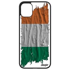 Чехол на смартфон Apple iPhone 11, "Флаг Ирландии на ткани" Страна Государственный Utaupia