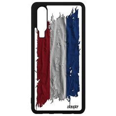 Чехол на смартфон Huawei P30, "Флаг Голландии на ткани" Государственный Страна Utaupia