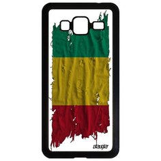 Чехол на смартфон Galaxy J3 2016, "Флаг Гвинеи на ткани" Патриот Страна Utaupia