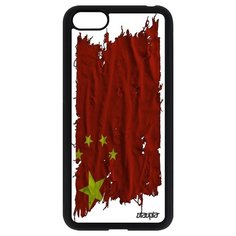 Чехол на смартфон Huawei Y5 2018, "Флаг Китая на ткани" Государственный Страна Utaupia