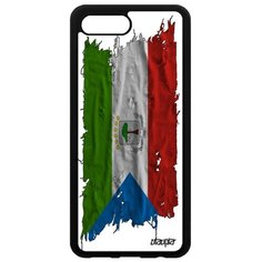 Чехол на смартфон Honor 10, "Флаг Гвинеи Экваториальной на ткани" Государственный Патриот Utaupia