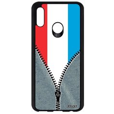 Чехол на смартфон Huawei P Smart 2019, "Флаг Люксембурга на молнии" Туризм Страна Utaupia