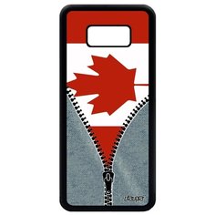 Чехол на смартфон Samsung Galaxy S8 Plus, "Флаг Канады на молнии" Патриот Туризм Utaupia