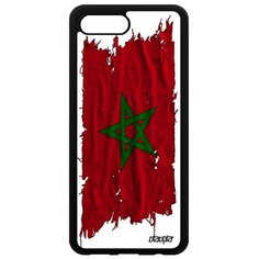 Чехол на смартфон Honor 10, "Флаг Марокко на ткани" Страна Патриот Utaupia