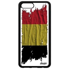 Чехол на смартфон Honor V10 / View 10, "Флаг Бельгии на ткани" Государственный Страна Utaupia