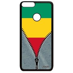 Чехол на смартфон P Smart 2018, "Флаг Гвинеи на молнии" Туризм Государственный Utaupia