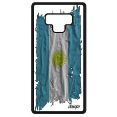 Чехол на смартфон Galaxy Note 9, "Флаг Аргентины на ткани" Патриот Страна Utaupia