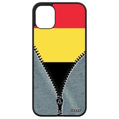 Чехол на смартфон iPhone 11, "Флаг Бельгии на молнии" Государственный Патриот Utaupia