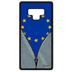 Чехол на смартфон Samsung Galaxy Note 9, "Флаг Европы на молнии" Путешествие Туризм Utaupia