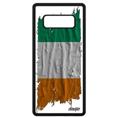 Чехол на смартфон Galaxy Note 8, "Флаг Кот-дИвуар на ткани" Страна Патриот Utaupia