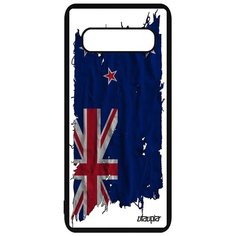 Чехол на смартфон Galaxy S10, "Флаг Новой Зеландии на ткани" Патриот Государственный Utaupia