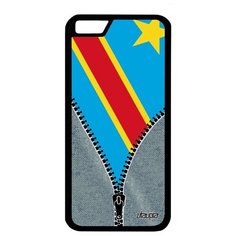 Чехол на смартфон Apple iPhone 6 6S, "Флаг Конго Киншаса на молнии" Патриот Страна Utaupia