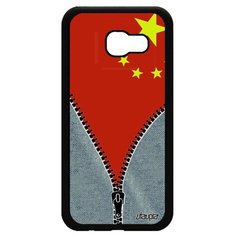 Чехол на смартфон Samsung Galaxy A5 2017, "Флаг Китая на молнии" Путешествие Туризм Utaupia