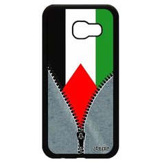 Чехол на смартфон Samsung Galaxy A5 2017, "Флаг Палестины на молнии" Туризм Страна Utaupia