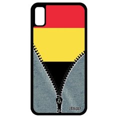 Чехол на смартфон Apple iPhone XR, "Флаг Бельгии на молнии" Туризм Страна Utaupia
