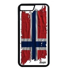 Чехол на смартфон Apple iPhone 8 Plus, "Флаг Норвегии на ткани" Патриот Государственный Utaupia