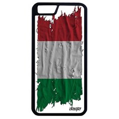 Чехол на смартфон iPhone 6 6S Plus, "Флаг Италии на ткани" Патриот Страна Utaupia