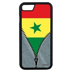 Чехол на смартфон Apple iPhone 8, "Флаг Сенегала на молнии" Патриот Туризм Utaupia