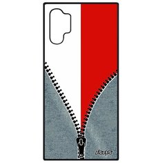 Чехол на смартфон Galaxy Note 10 Plus, "Флаг Польши на молнии" Туризм Страна Utaupia