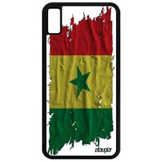 Чехол на смартфон Apple iPhone XS Max, "Флаг Сенегала на ткани" Страна Патриот Utaupia