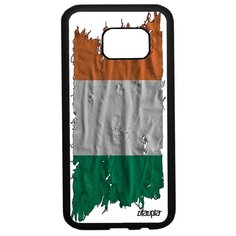Чехол на смартфон Samsung Galaxy S7, "Флаг Ирландии на ткани" Патриот Страна Utaupia