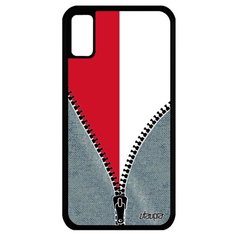 Чехол на смартфон iPhone XS, "Флаг Монако на молнии" Страна Государственный Utaupia