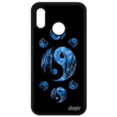Чехол на смартфон Huawei P20 Lite уникальный дизайн Инь и Ян Черное и белое Пять стихий Utaupia