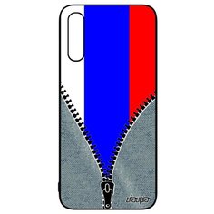 Чехол на смартфон Samsung Galaxy A50, "Флаг России на молнии" Страна Туризм Utaupia