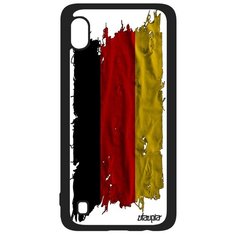 Чехол на смартфон Galaxy A10, "Флаг Германии на ткани" Страна Патриот Utaupia