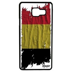 Чехол на смартфон Galaxy A3 2016, "Флаг Бельгии на ткани" Страна Utaupia