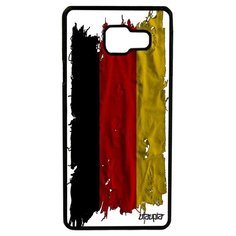 Чехол на смартфон Galaxy A3 2016, "Флаг Германии на ткани" Страна Utaupia