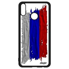 Чехол на смартфон Honor 8X, "Флаг России на ткани" Страна Utaupia