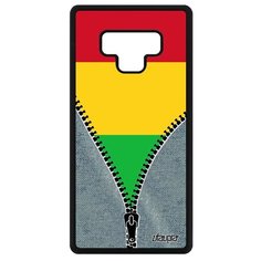 Чехол на смартфон Samsung Galaxy Note 9, "Флаг Мали на молнии" Туризм Государственный Utaupia