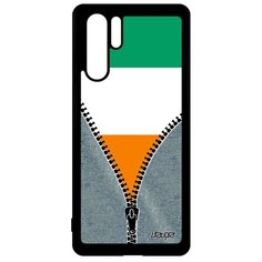 Чехол на смартфон Huawei P30 Pro, "Флаг Кот-дИвуар на молнии" Страна Патриот Utaupia