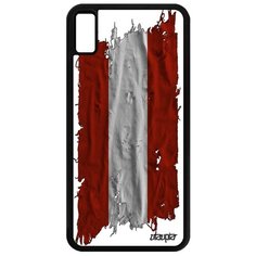 Чехол на смартфон Apple iPhone XS Max, "Флаг Австрии на ткани" Государственный Utaupia