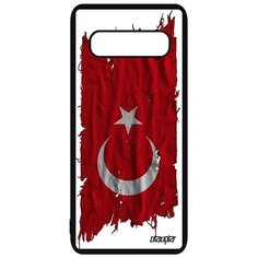 Чехол на смартфон Samsung Galaxy S10 Plus, "Флаг Турции на ткани" Патриот Страна Utaupia