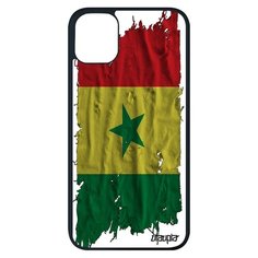 Чехол на смартфон Apple iPhone 11 pro max, "Флаг Сенегала на ткани" Страна Государственный Utaupia