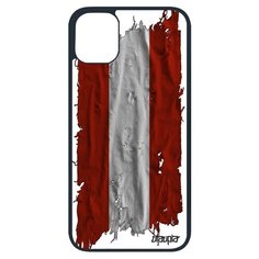 Чехол на смартфон iPhone 11 pro, "Флаг Австрии на ткани" Страна Utaupia